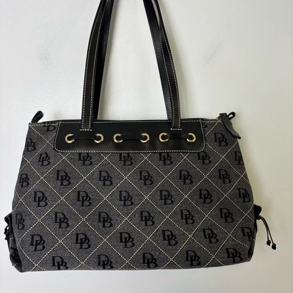 Dooney & Bourke Canvas and Leather Monogram Bag - Picture 2 of 8